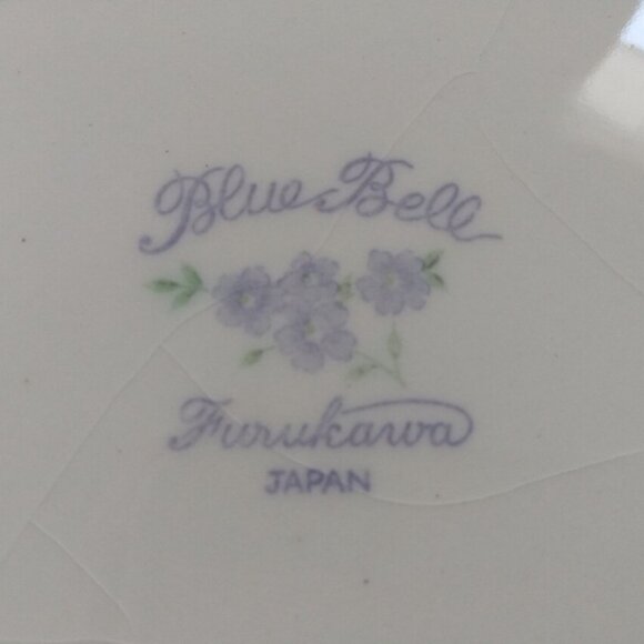 Vintage Blue Bell Flower Ceramic Tray Furukawa Japan Rectangular 12"x6.5" - Picture 12 of 12